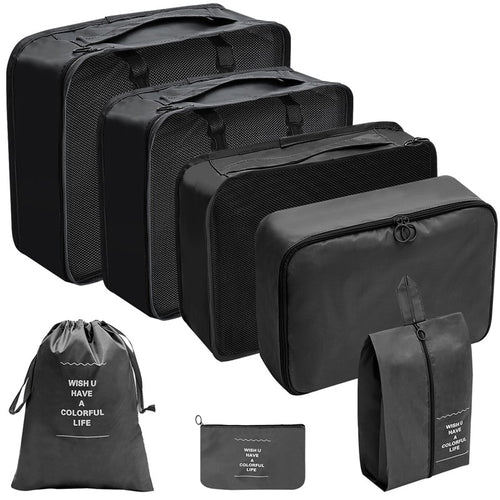 7PCS Packing Cubes for Suitcase – Travel Organizer & Storage Bag Set, Luggage Essentials