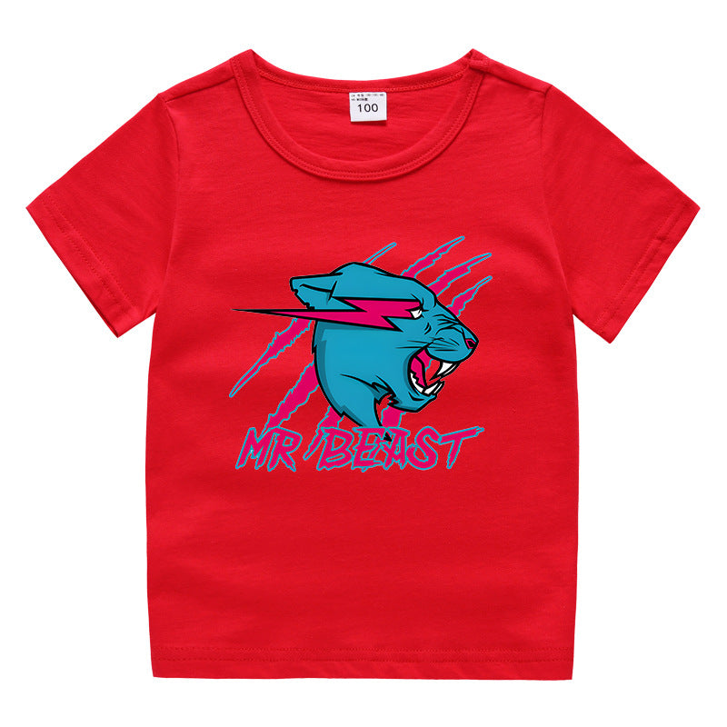 Children's summer short sleeved T-shirt