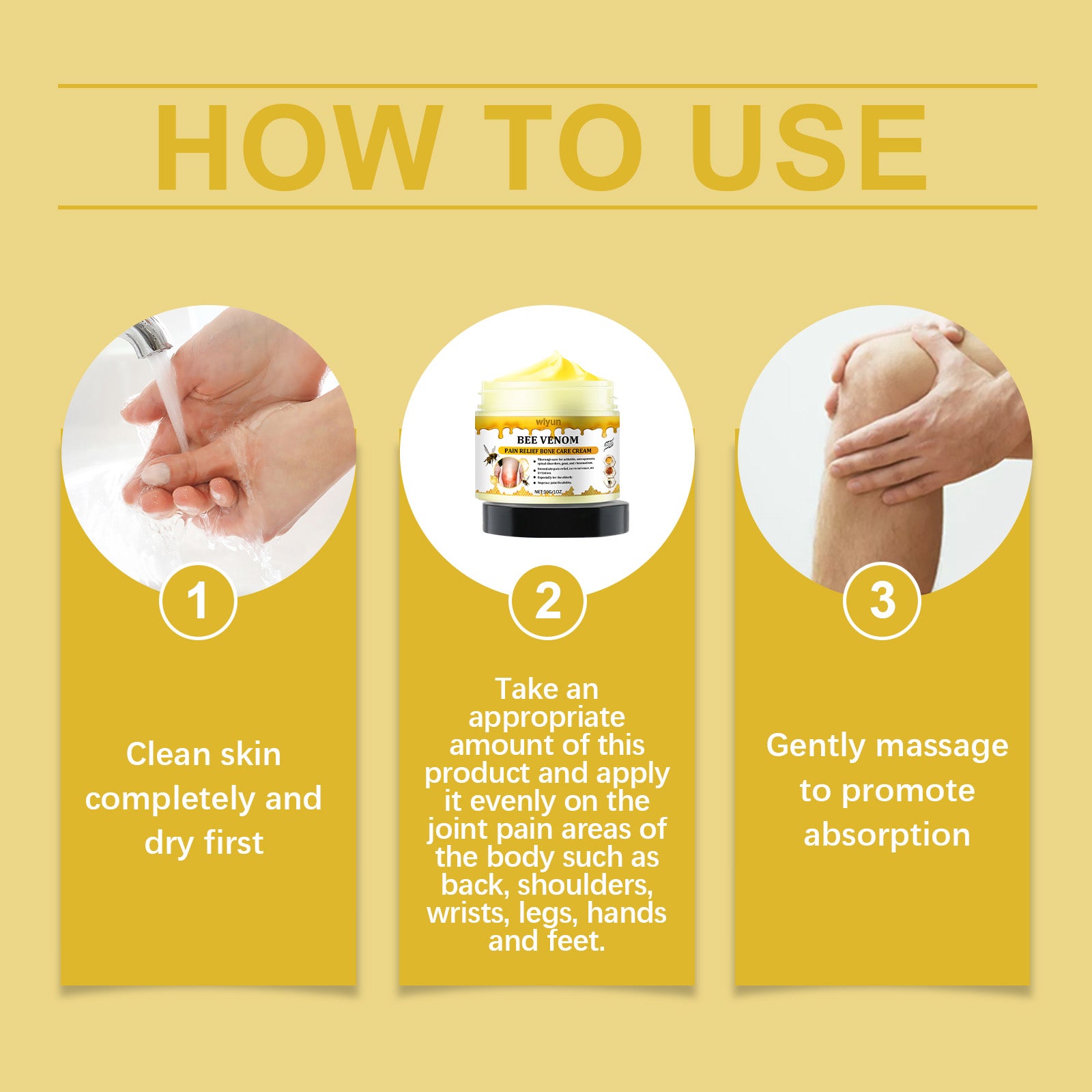 Wiyun Joint Relief Cream, Gentle Repair To Relieve Joint Discomfort And Improve Comfort Moisturizing Massage Cream