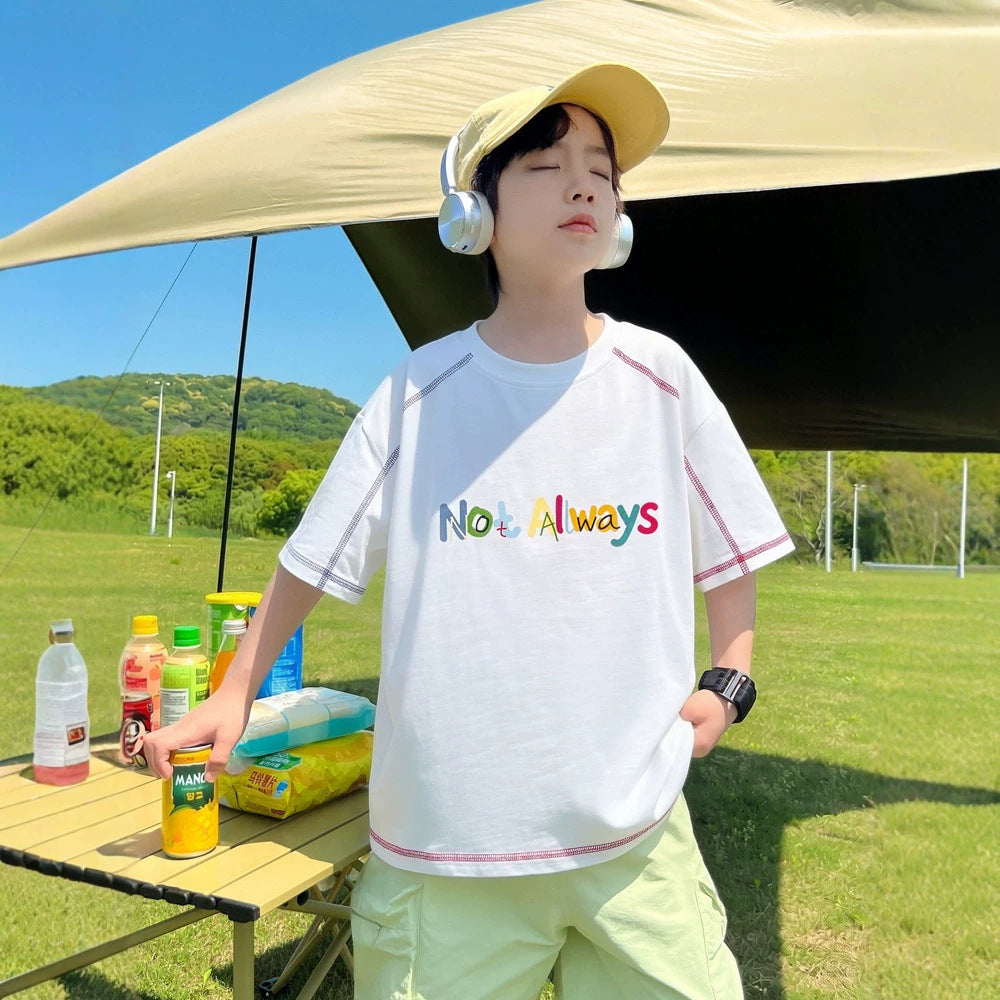 Boy Short Sleeve T-Shirt Lightweight Stylish Top