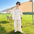 Children's Short Sleeve Shirt Set for Boys