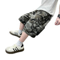 Boy's Camouflage Shorts,  Casual Mid-Length Pants, Lightweight, Trendy for Older Kids
