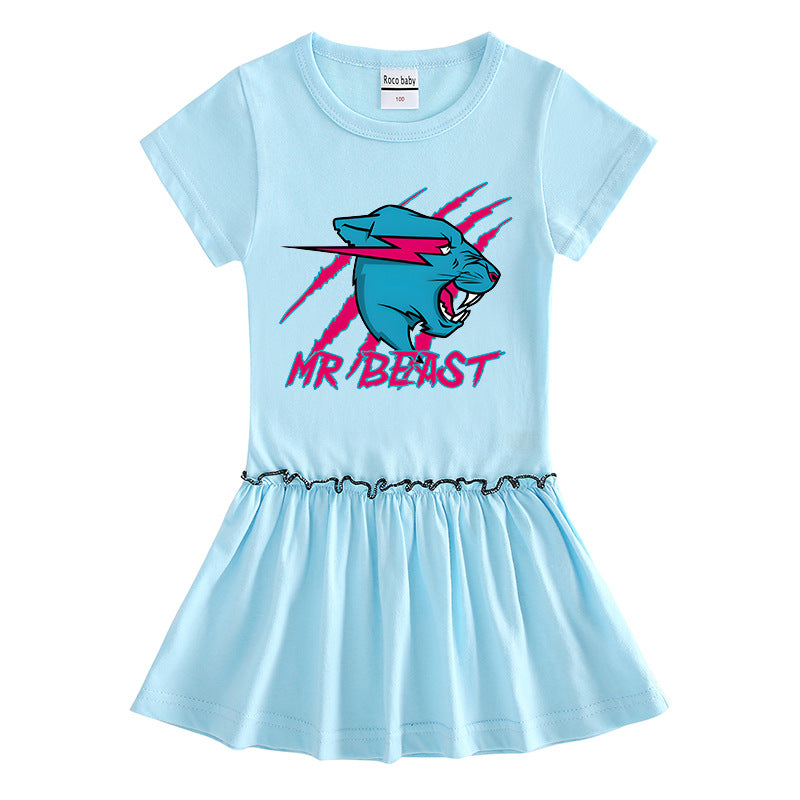 Children's short sleeved dress with half sleeves