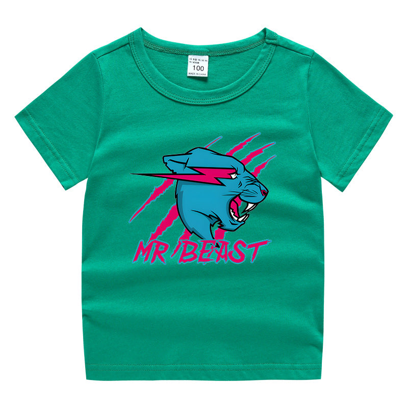Children's summer short sleeved T-shirt