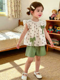 Two piece set of summer casual short sleeved clothes
