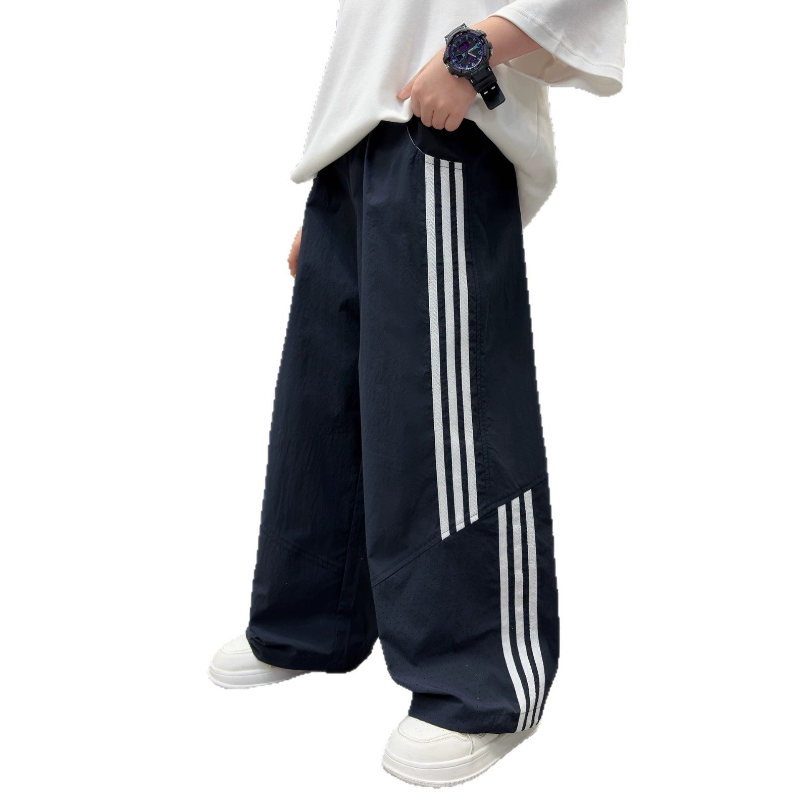 Boy's Mosquito-Proof Pants Lightweight Loose Long Casual Trousers for Kids and Teens