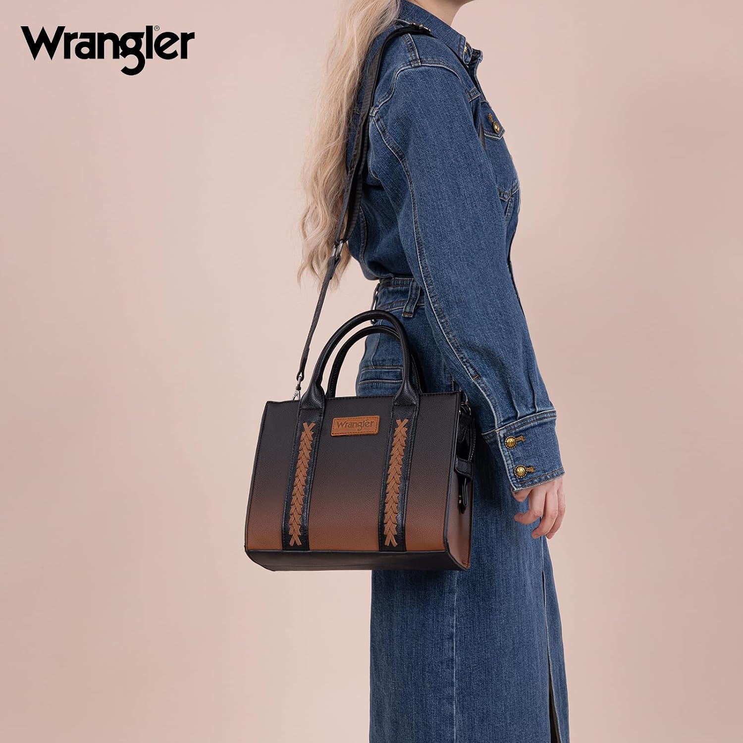 Montana West Wrangler Women's Vegan Leather Tote Bag