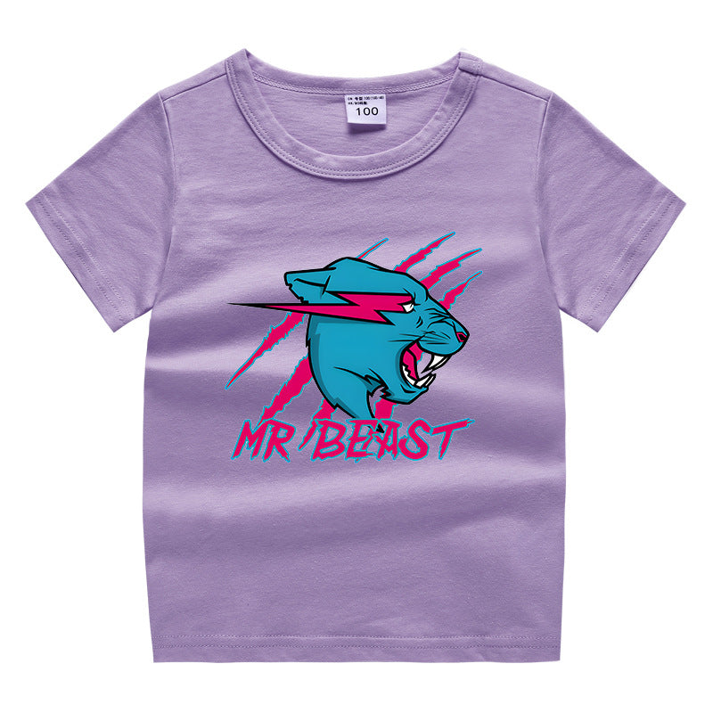 Children's summer short sleeved T-shirt