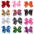 Children's Rhinestone Butterfly Hair Clip Solid Color Girl Sequin Hairpin 5 Inches