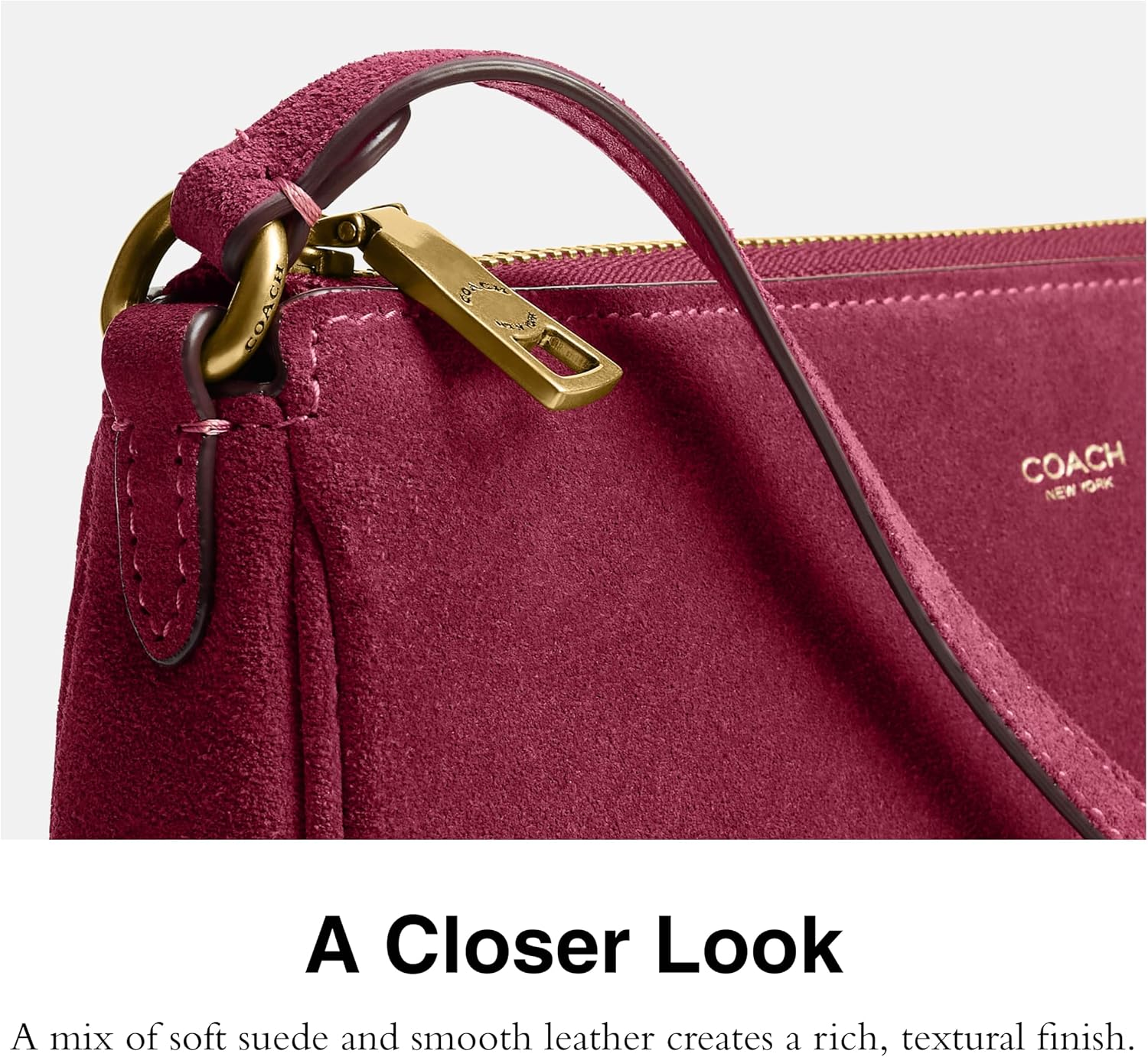 Coach Women's Natural Grain Leather Plaza Bag