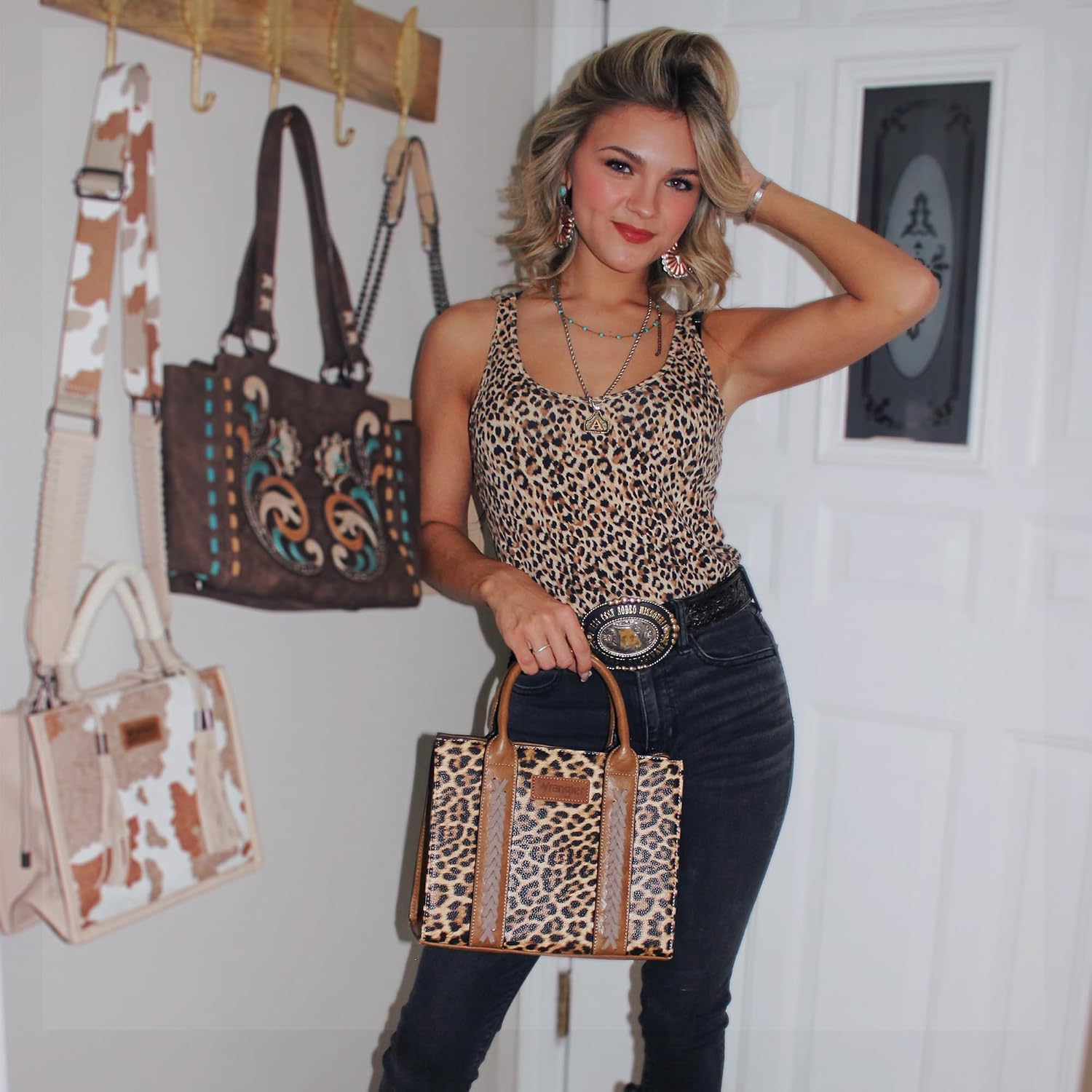 Montana West Wrangler Women's Vegan Leather Tote Bag