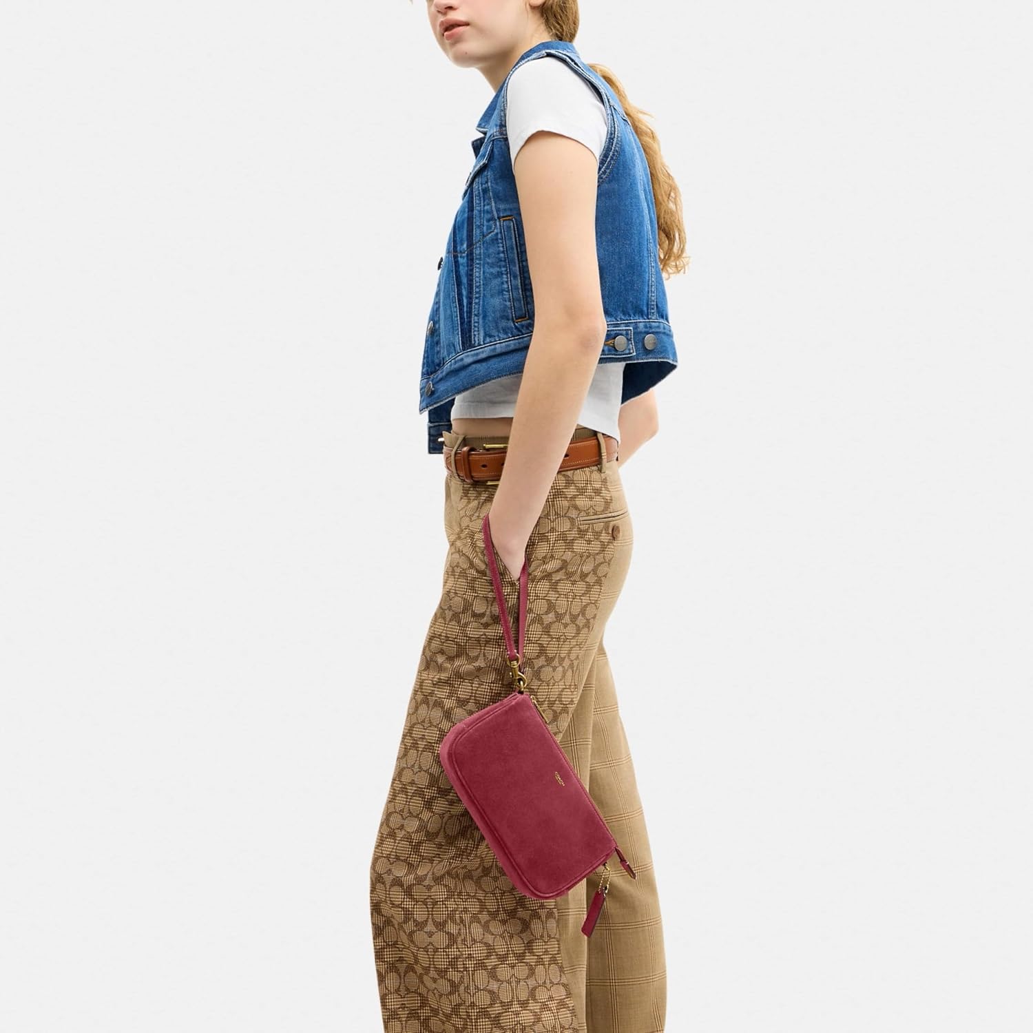 Coach Women's Natural Grain Leather Plaza Bag