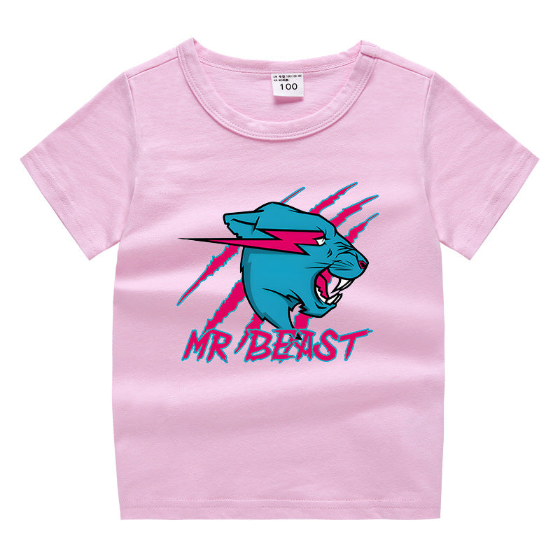 Children's summer short sleeved T-shirt