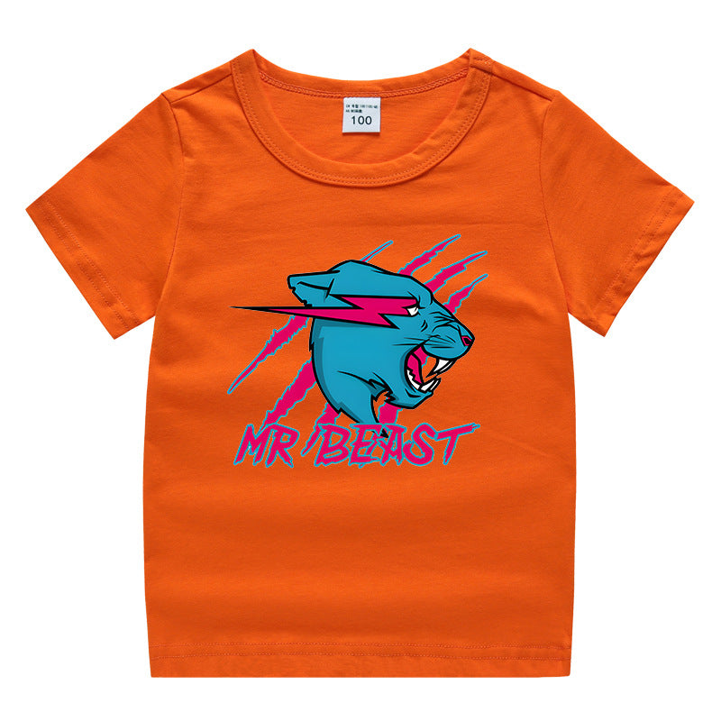 Children's summer short sleeved T-shirt
