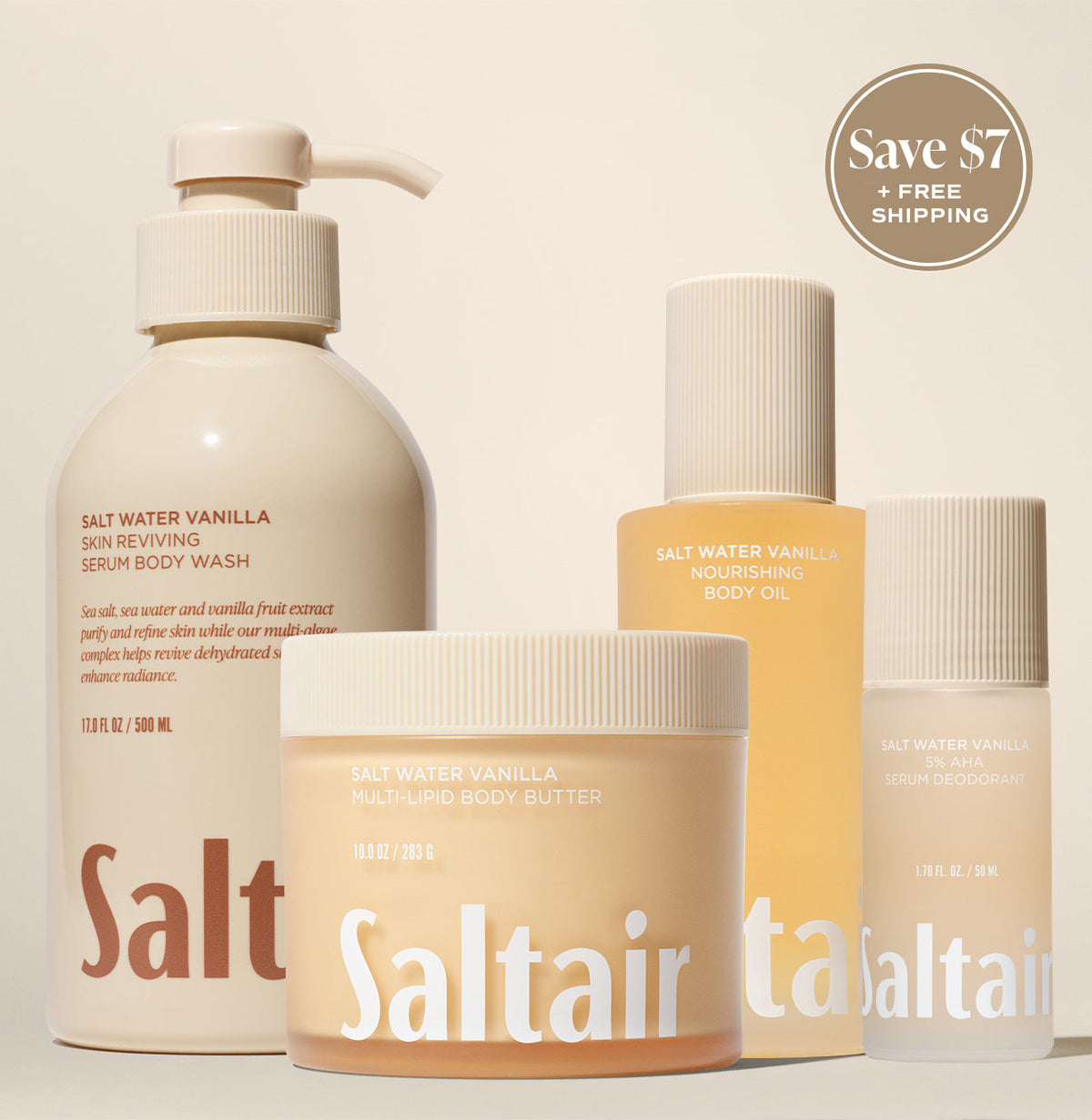 Saltair Salt Water Vanilla Body Rituals Set