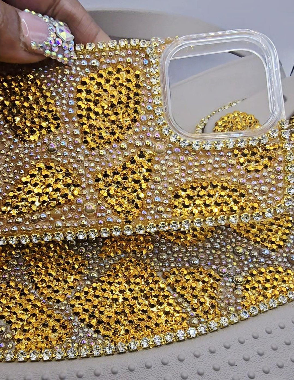 EllegantSwagBoutique Custom Crocs Small Safari Tote Rhinestone Bag