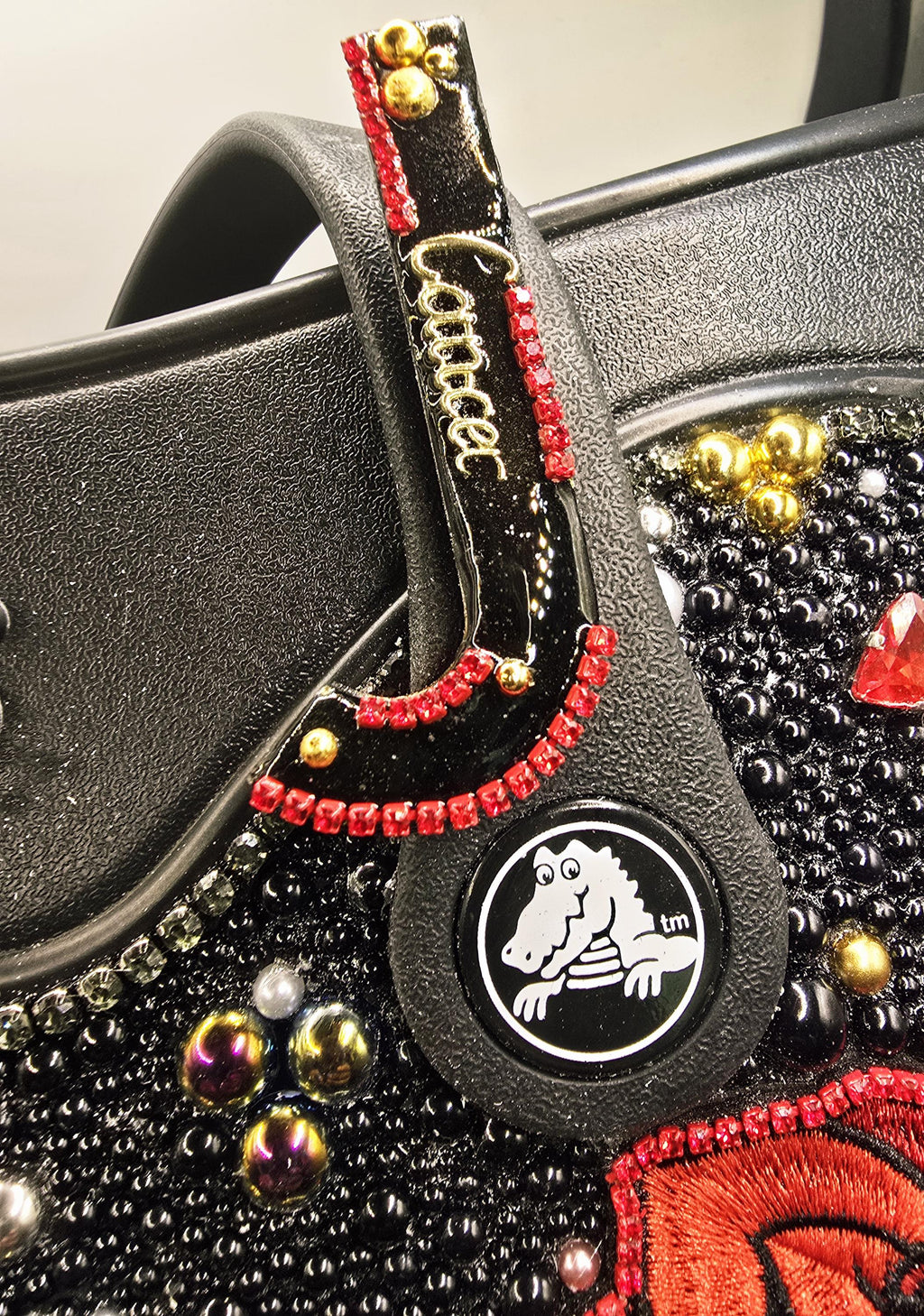 Crocs Large Rhinestone Embellished Tote Bag