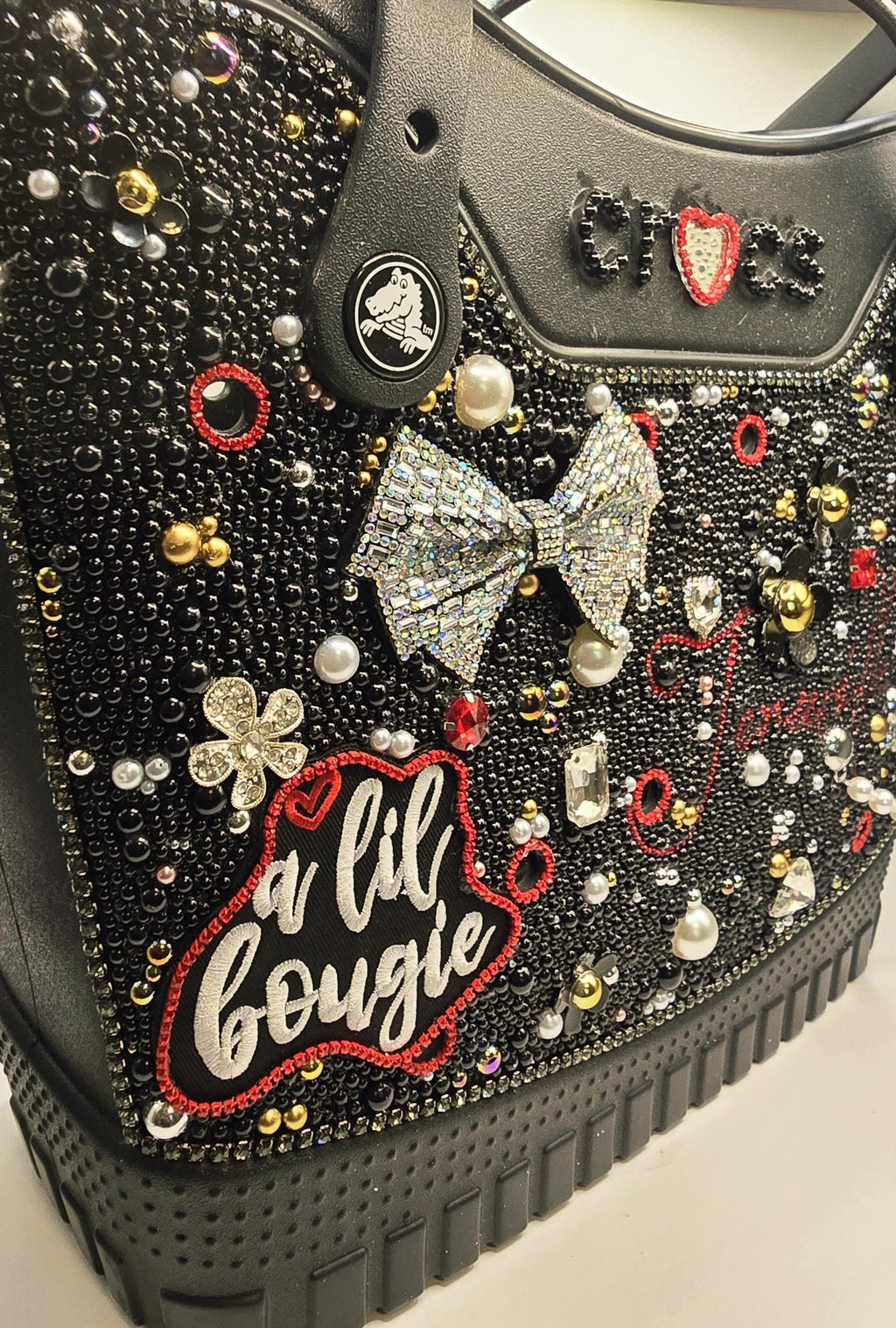 Crocs Large Rhinestone Embellished Tote Bag
