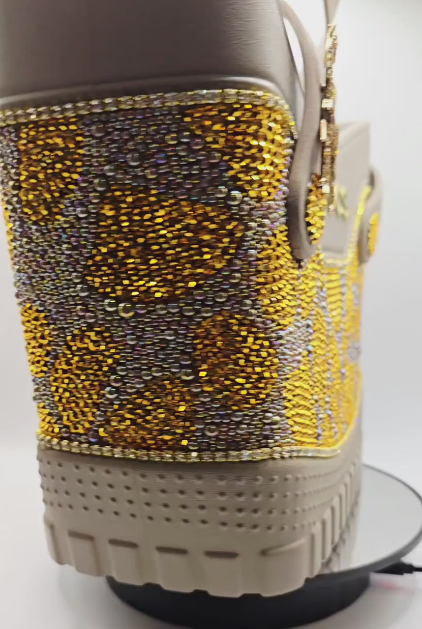 EllegantSwagBoutique Custom Crocs Small Safari Tote Rhinestone Bag